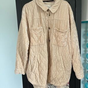 Anthropologie Cream Teddy Jacket